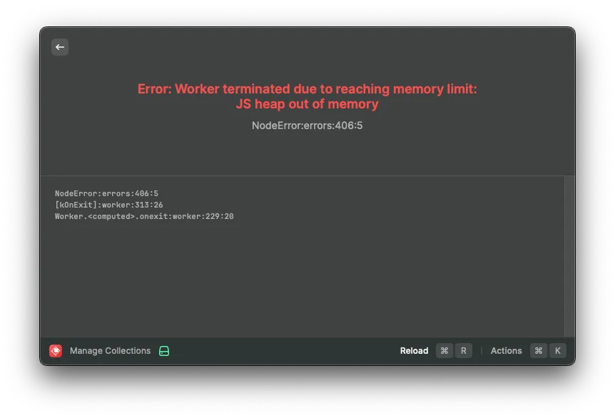 Raycast Memory Error